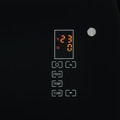 Gifi Chauffage^Panneau rayonnant 1500W Verre Noir avec panneau de contrôle tactile