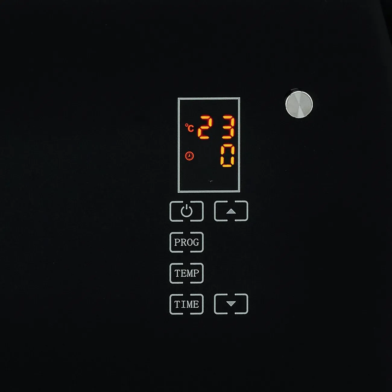 Gifi Chauffage^Panneau rayonnant 1500W Verre Noir avec panneau de contrôle tactile