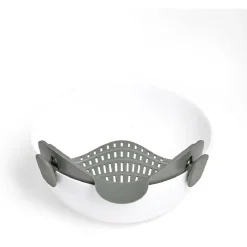 Gifi Passoire casserole à clips silicone gris