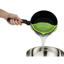 Gifi Passoire casserole à clips silicone gris