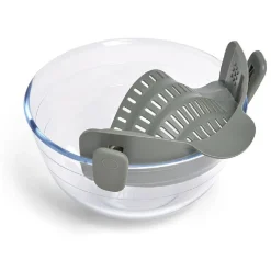 Gifi Passoire casserole à clips silicone gris