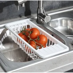 Gifi Passoire égouttoir pour évier plastique blanc