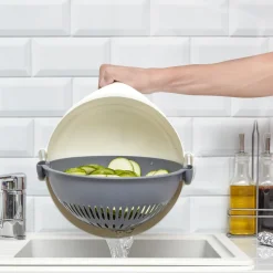 Gifi Passoire multifonctions rotative 9en1 mandoline