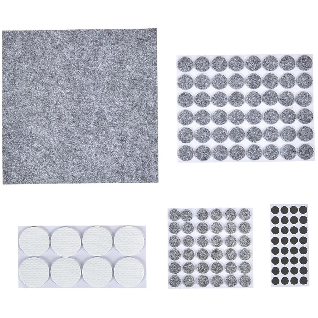 Gifi Quincaillerie^Patin adhésif en feutre blanc gris noir x125