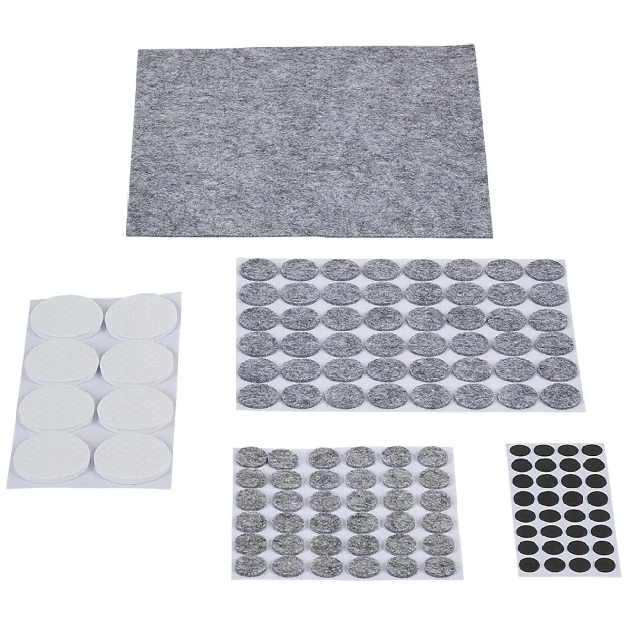 Gifi Quincaillerie^Patin adhésif en feutre blanc gris noir x125