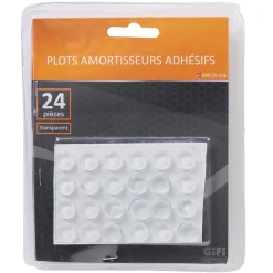 Gifi Quincaillerie^Patin amortisseur transparent adhésif x24