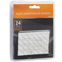 Gifi Quincaillerie^Patin amortisseur transparent adhésif x24