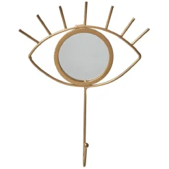 Gifi Rangement|Patère 1 crochet déco forme oeil miroir effet laiton or