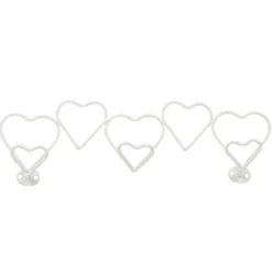 Gifi Rangement|Patère coeur blanc