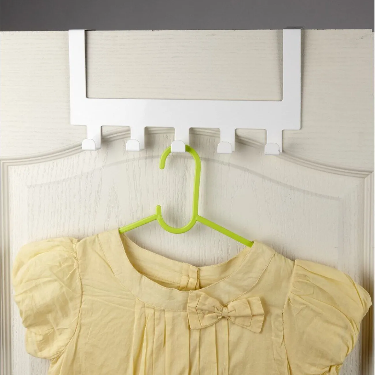 Gifi Rangement|Patère de porte blanche 5 crochets