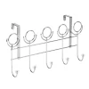 Gifi Rangement|Patère de porte métal gris 5 crochets