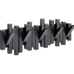 Gifi Rangement|Patère en bois 5 crochets 40,5x8,5xH15cm