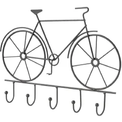 Gifi Rangement|Patère indus métal noir 5 crochets L30,5cm