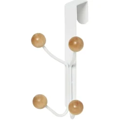 Gifi Rangement|Patère métal et bois 4 crochets