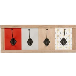 Gifi Rangement|Patère murale 4 crochets carreaux de ciment Dolce Vita