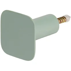 Gifi Rangement|Patère murale carrée vert sauge polyrésine 4,3x4,3cm