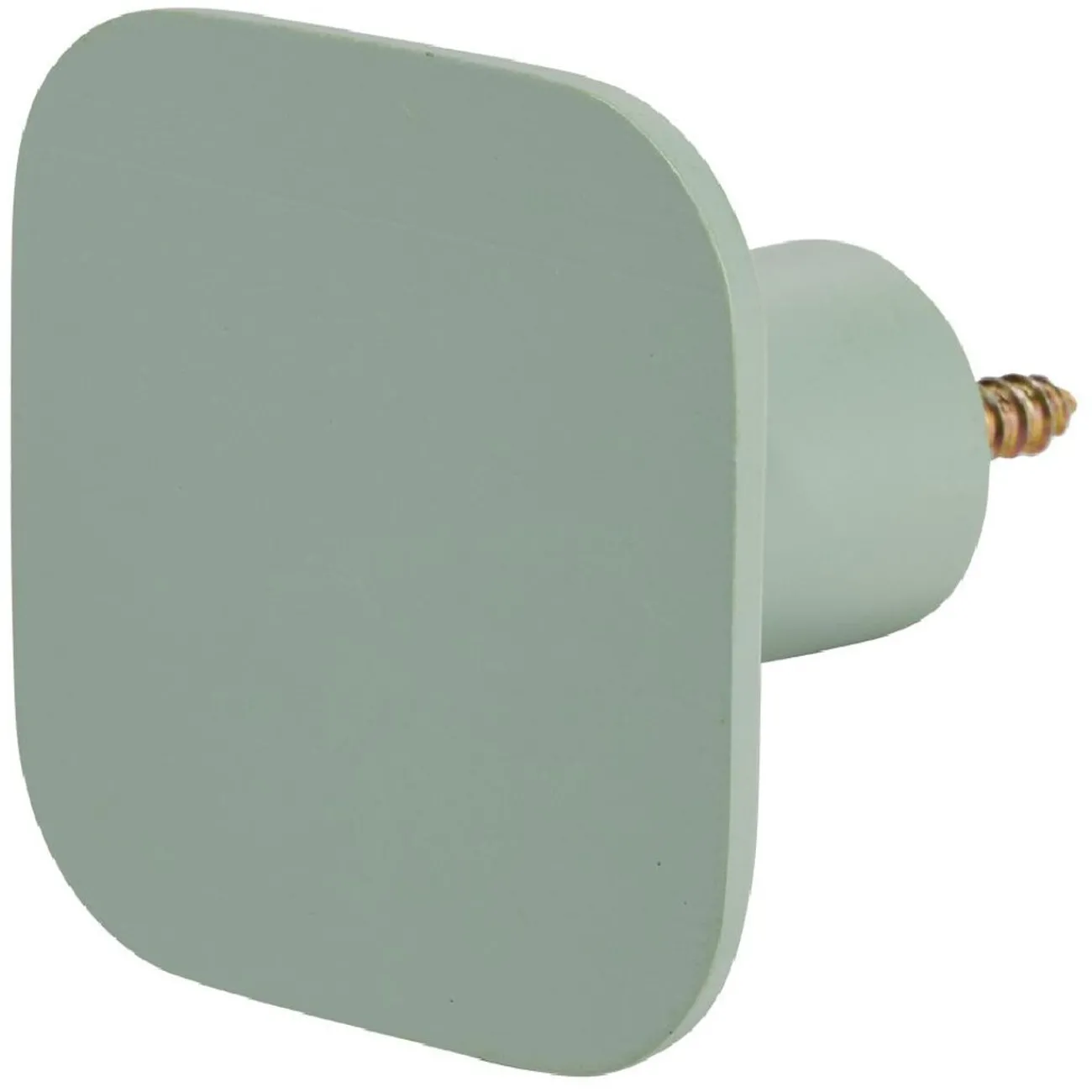 Gifi Rangement|Patère murale carrée vert sauge polyrésine 7x7cm