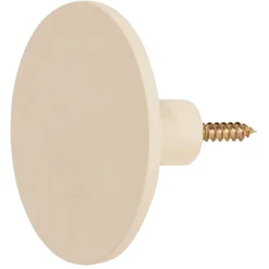 Gifi Rangement|Patère murale ronde beige polyrésine Ø8cm
