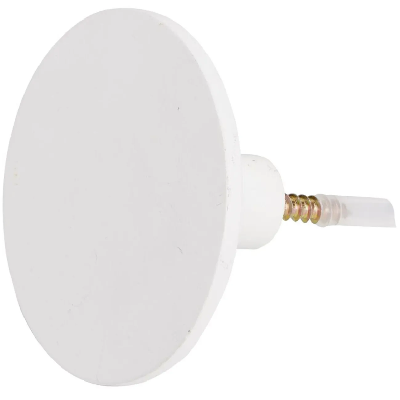 Gifi Rangement|Patère murale ronde blanc polyrésine Ø8cm