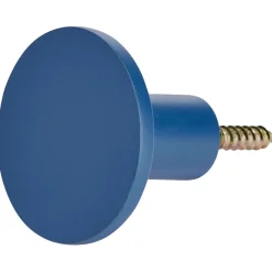 Gifi Rangement|Patère murale ronde bleu polyrésine Ø5cm