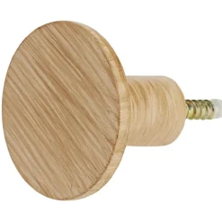 Gifi Rangement|Patère murale ronde imitation bois polyrésine Ø5cm