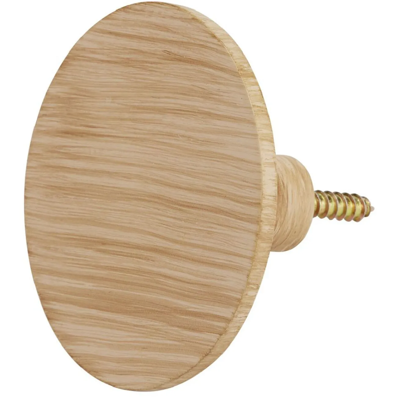 Gifi Rangement|Patère murale ronde imitation bois polyrésine Ø8cm