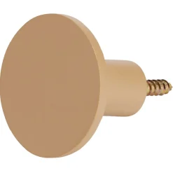 Gifi Rangement|Patère murale ronde marron clair polyrésine Ø5cm