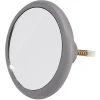Gifi Rangement|Patère murale ronde miroir avec contour gris Ø10cm