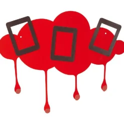 Gifi Rangement|Patère rouge cadres photos