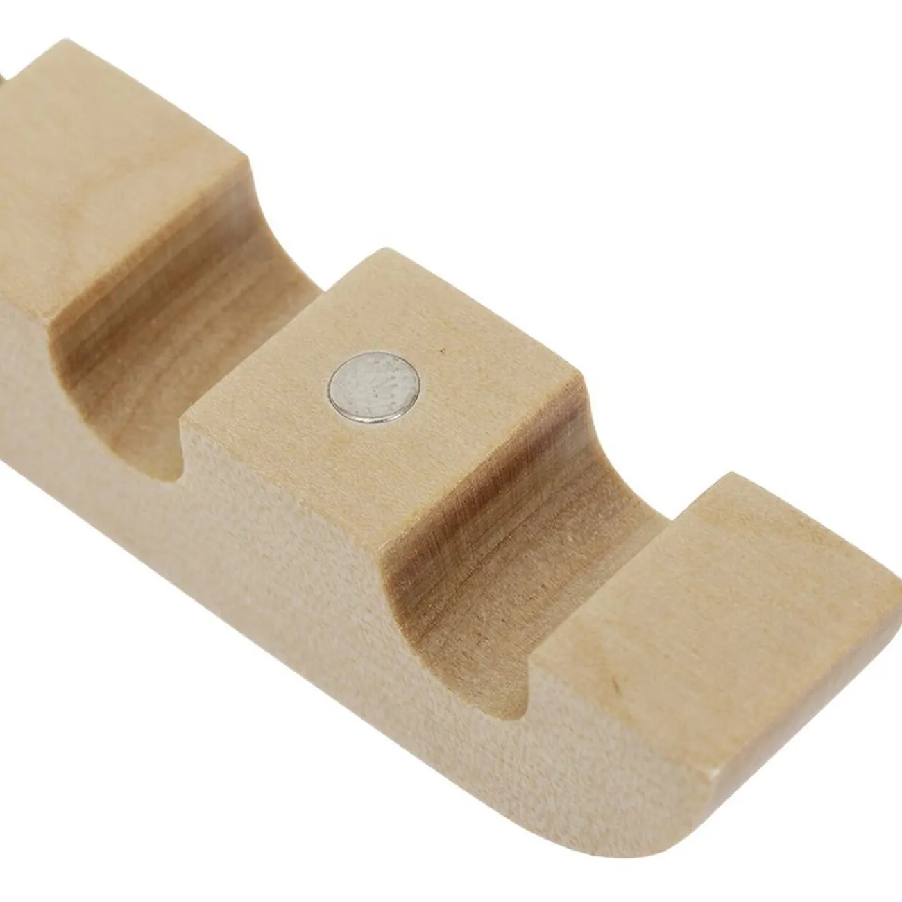 Gifi Rangement|Patère rétractable métal et bois noir ou blanc L20xH20,5cm