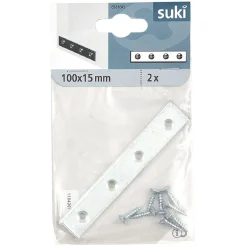 Gifi Colle Et Adhésif^Patte d'assemblage 100mm métal x2