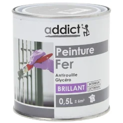 Gifi Peinture^Peinture fer extérieur 0,5L noir brillant