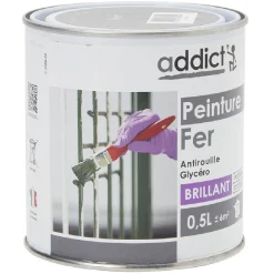 Gifi Peinture^Peinture fer extérieur 0,5L noir brillant