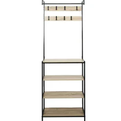 Gifi Rangement|Penderie 8 patères et 4 étagères 68x23x180cm