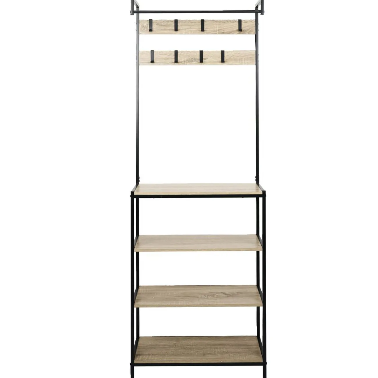 Gifi Rangement|Penderie 8 patères et 4 étagères 68x23x180cm