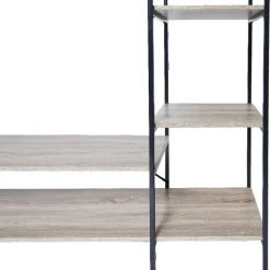 Gifi Rangement|Penderie bois XXL 6 étagères 160x40xH180cm