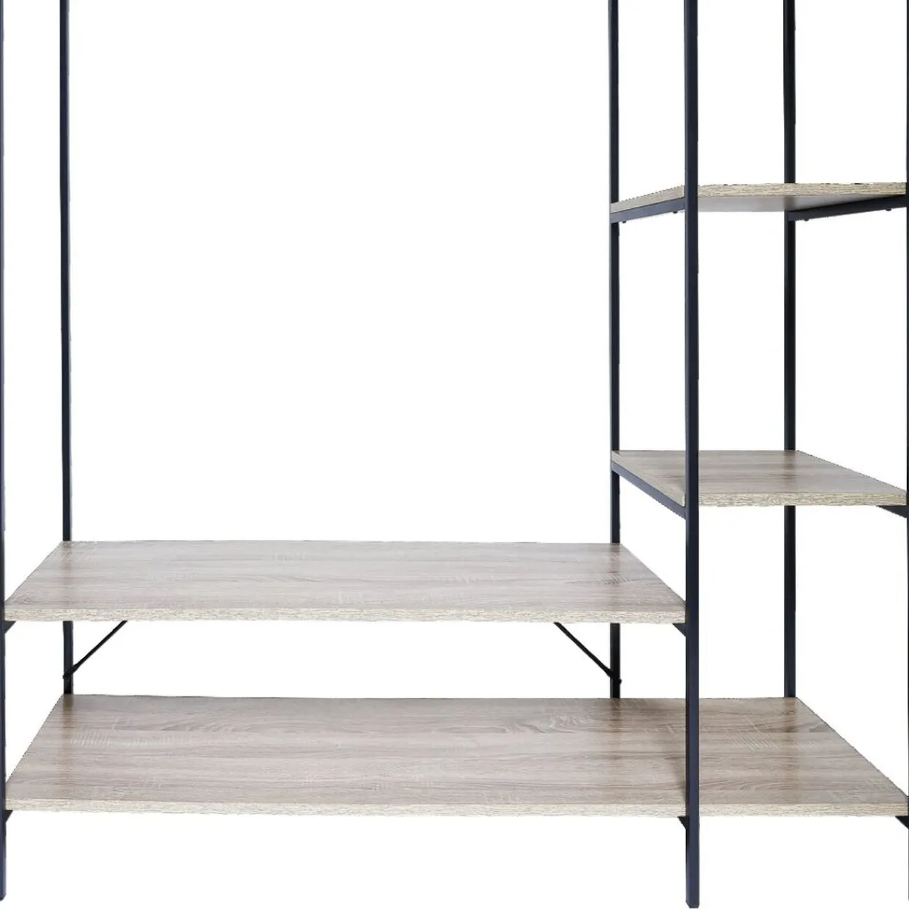 Gifi Rangement|Penderie bois XXL 6 étagères 160x40xH180cm