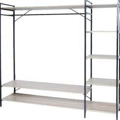 Gifi Rangement|Penderie bois XXL 6 étagères 160x40xH180cm