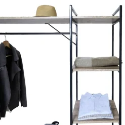 Gifi Rangement|Penderie bois XXL 6 étagères 160x40xH180cm