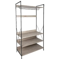 Gifi Rangement|Penderie dressing noir naturel