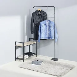 Gifi Rangement|Penderie modulable 3 en 1 en bois et métal