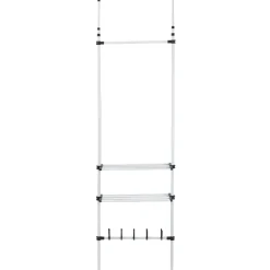 Gifi Rangement|Penderie télescopique métal blanc et noir