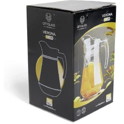 Gifi Pichet avec anse et bec verseur 1L verre transparent