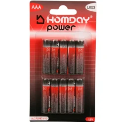 Gifi Pile^Pile Alcaline Homday Power LR03 type AAA x10