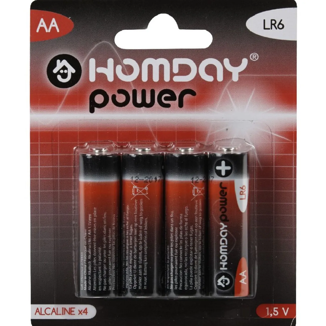 Gifi Pile^Pile Alcaline LR06 type AA 1,5V Homday Power x4