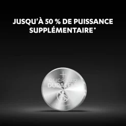 Gifi Pile^Pile bouton Duracell spécial lithium CR2032/DL2032 - Lot de 2