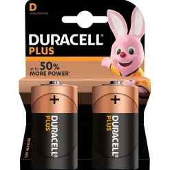 Gifi Pile^Pile Duracell alcaline D Plus - Lot de 2