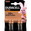 Gifi Pile^Pile Duracell Plus alcaline AAA 1,5 Volts LR03 - Lot de 4