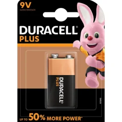 Gifi Pile^Pile Duracell Plus alcaline 9 Volts 6LR61