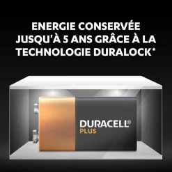 Gifi Pile^Pile Duracell Plus alcaline 9 Volts 6LR61
